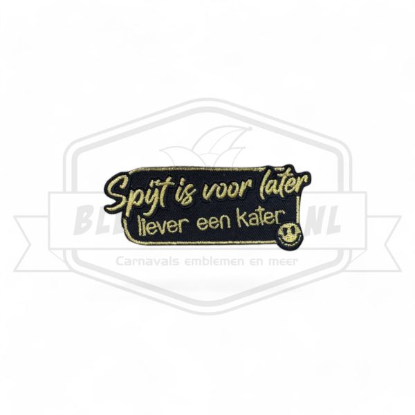 Embleem spijt is voor later liever een kater