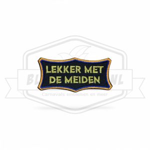 Embleem Lekker met de meiden Oranje / Blauw Lampegat