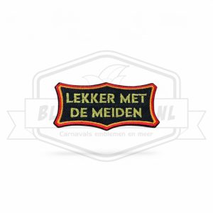 Embleem Lekker met de meiden Oranje / Rood Kielegat