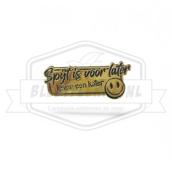 Pin Spijt is voor later liever een kater - Studio Asjemenou