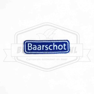 Embleem Straatbord Baarschot Knopspeldjesrijk Carnavals Patch