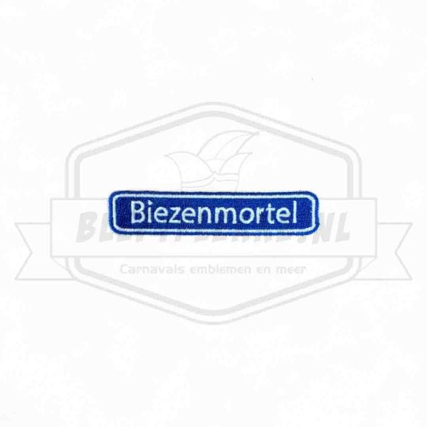 Embleem Straatbord Biezenmortel Kleuvendurp Carnavals Patch