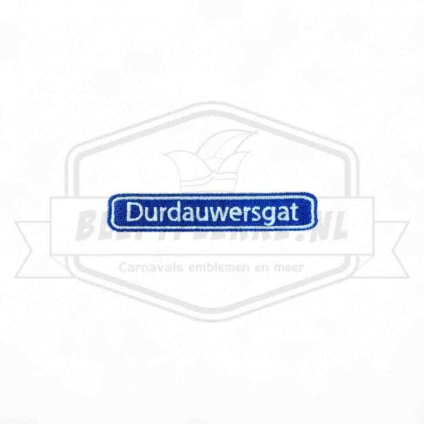 Embleem Straatbord Durdauwersgat Haghorst Carnavals Patch