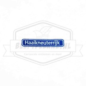 Embleem Straatbord Haaikneuterrijk Esbeek Carnavals Patch