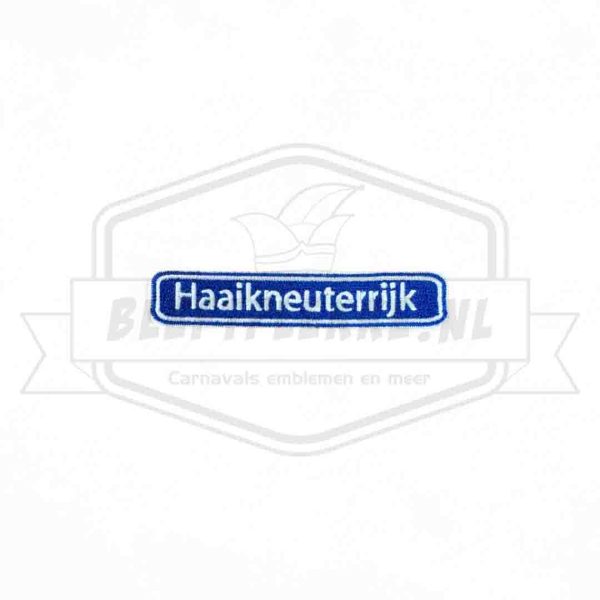 Embleem Straatbord Haaikneuterrijk Esbeek Carnavals Patch