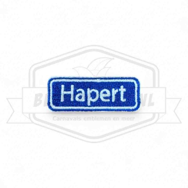 Embleem Straatbord Hapert Pintewippersrijk Carnavals Patch