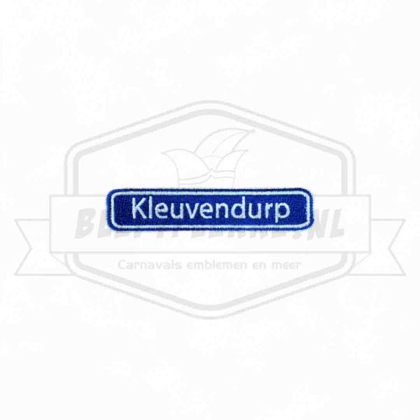 Embleem Straatbord Kleuvendurp Biezenmortel Carnavals Patch