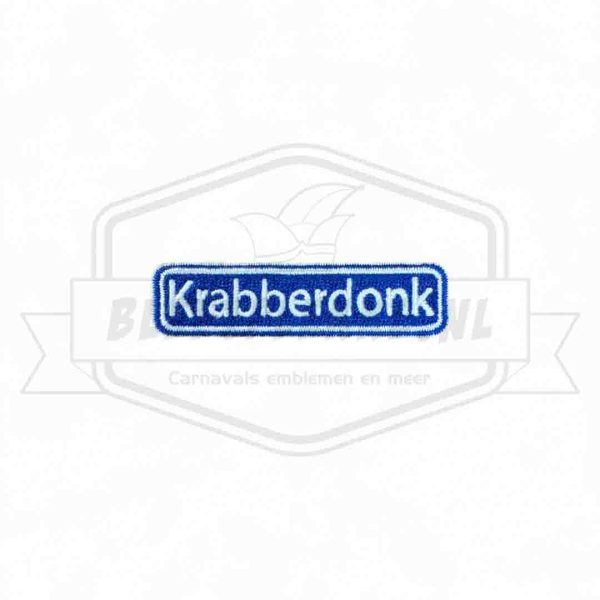 Embleem Straatbord Krabberdonk Den Dungen Carnavals Patch