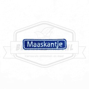 Embleem Straatbord Maaskantje Carnavals Patch