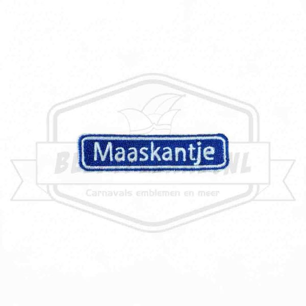 Embleem Straatbord Maaskantje Carnavals Patch