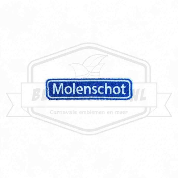 Embleem Straatbord Molenschot Papslokkersgat Carnavals Patch