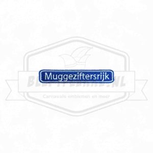 Embleem Straatbord Muggeziftersrijk Bladel Carnavals Patch