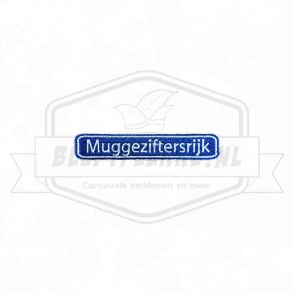 Embleem Straatbord Muggeziftersrijk Bladel Carnavals Patch