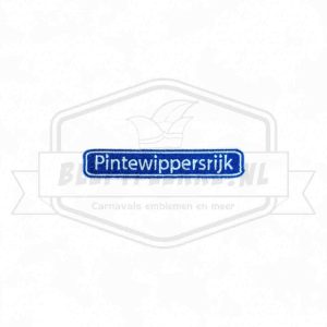 Embleem Straatbord Pintewippersrijk Hapert Carnavals Patch.