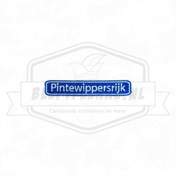 Embleem Straatbord Pintewippersrijk Hapert Carnavals Patch.
