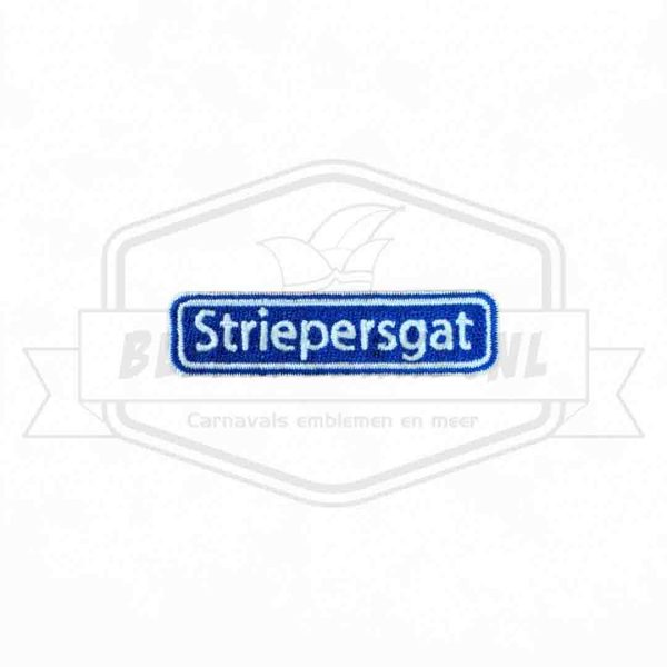 Embleem Straatbord Striepersgat Valkeswaard Carnavals Patch