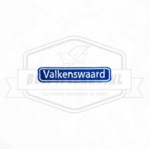 Embleem Straatbord Valkeswaard Striepersgat Carnavals Patch