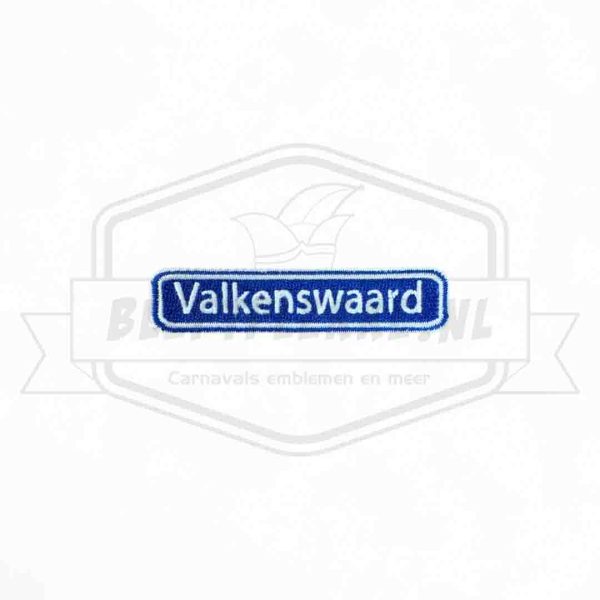 Embleem Straatbord Valkeswaard Striepersgat Carnavals Patch