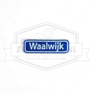 Embleem Straatbord Waalwijk Schoenlapperslaand Carnavals Patch