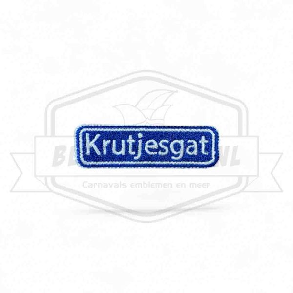 Embleem Straatbord Krutjesgat Son en Breugel Carnavals Patch