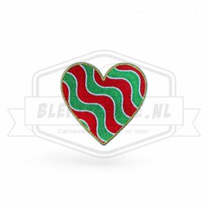 Embleem Hart Rood / Groen Carnavals Patch