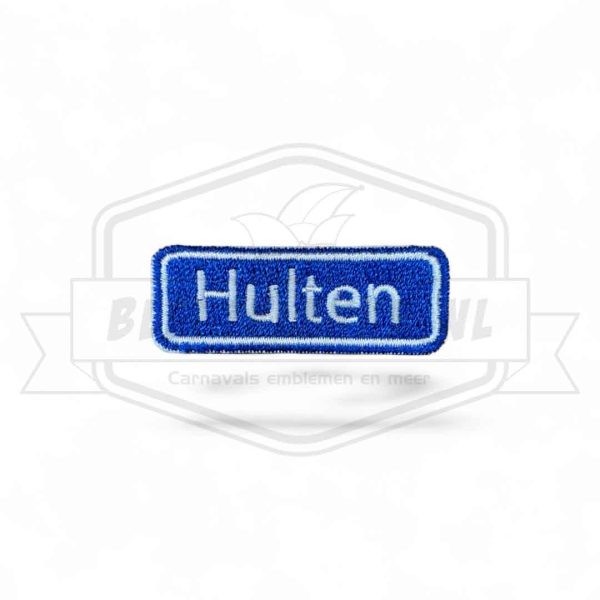 Embleem straatbord Hulten Krimpersgat Carnavals Patch