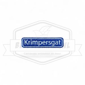 Embleem straatbord Krimpersgat Hulten Carnavals Patch