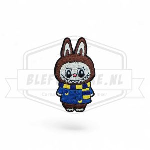 Embleem Labubu Blauw / Geel Carnavals Patch