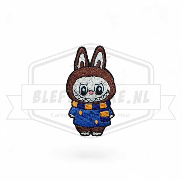 Embleem Labubu Oranje / Blauw Carnavals Patch