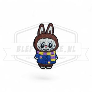 Embleem Labubu Paars / Geel Carnavals Patch