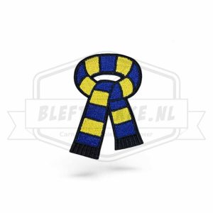 Embleem Sjaaltje Blauw / Geel Carnavals Patch