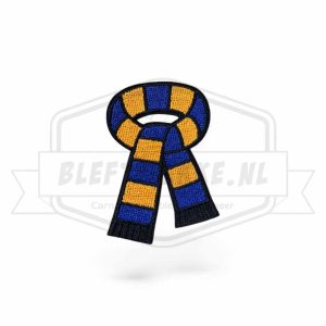 Embleem Sjaaltje Blauw / Oranje Carnavals Patch