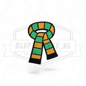 Embleem Sjaaltje Groen / Oranje Carnavals Patch