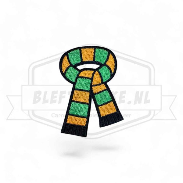 Embleem Sjaaltje Groen / Oranje Carnavals Patch