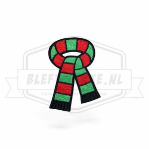 Embleem Sjaaltje Rood / Groen Carnavals Patch
