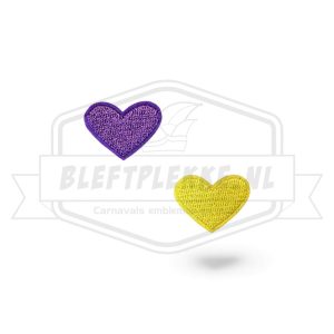 Embleem Hartjes Paars / Geel