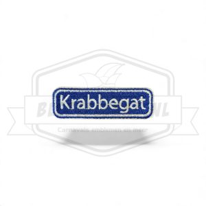 Embleem Straatbord Krabbegat Carnavals Patch