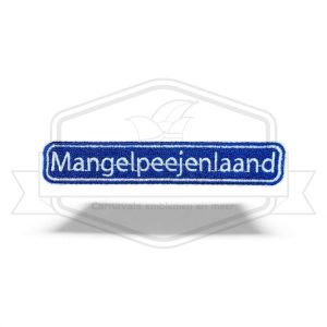 Embleem Straatbord Mangelpeejenlaand Carnavals Patch