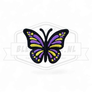 Embleem Vlindertjes Paars / Geel