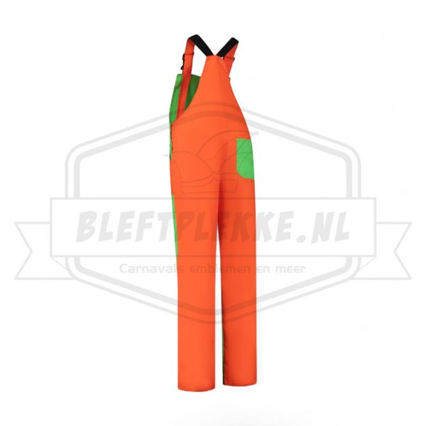 Tuinbroek Groen / Oranje Achterkant