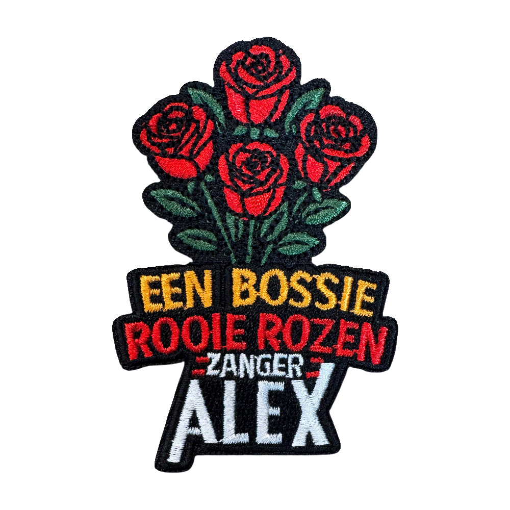 Embleem een bossie rooie rozen - Zanger Alex