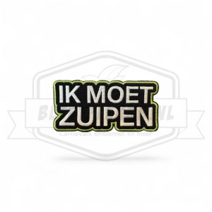 Embleem ik moet zuipen - Partyfriex carnavals patch