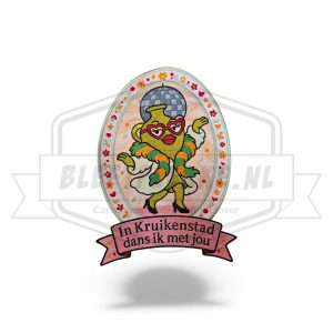 Rug embleem In Kruikenstad dans ik met jou Grote carnavals patch
