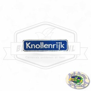 Embleem straatbord Knollenrijk Berghem Carnavals Patch