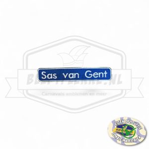 Embleem straatbord Sas van Gent Betekoppenstad Carnavals Patch