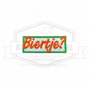 Embleem Biertje- Groen - Oranje Carnavals Patch