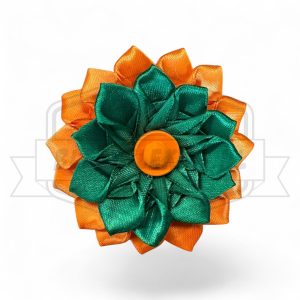 Handgemaakte Rosette Groen - Oranje