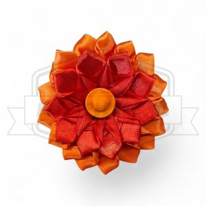 Handgemaakte Rosette Rood - Oranje